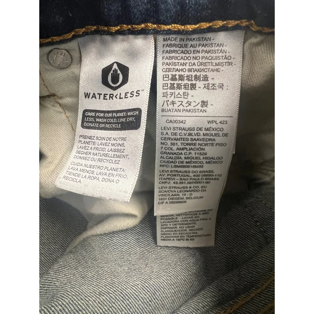 Levis‎ 514 Straight Fit Jeans Mens 40x32 Blue Medium Wash WaterLess Denim